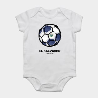 El Salvador Football Country Flag Baby Bodysuit